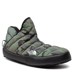 The North Face Papuci de casă The North Face Thermoball Traction Bootie NF0A3MKH28F1 Thyme Brushwood Camo Print/Tnf Black