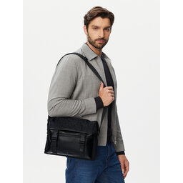 Tommy Hilfiger Umhängetasche Tommy Hilfiger Th Nylon Jacquard Satchel AM0AM14404 Schwarz