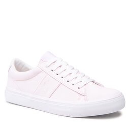 Polo Ralph Lauren Sneakers Polo Ralph Lauren Sayer RF104059 Pale Pink Recycled Canvas w/ White PP