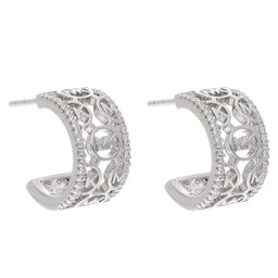 Michael Kors Fülbevaló Michael Kors Mnogram Opn Hggie MKC1476AN040 Rhodium Clear