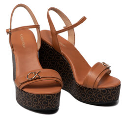 

Босоніжки Calvin Klein Wedge Sndl 70W Hdw HW0HW00828 Cognac/Brown Mono 0HH, Коричневий