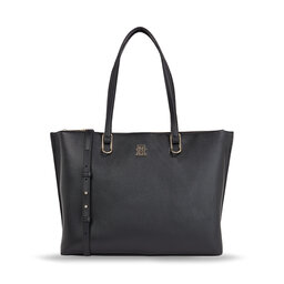 Tommy Hilfiger Handtasche Tommy Hilfiger Th Timeless Workbag AW0AW15242 Black BDS