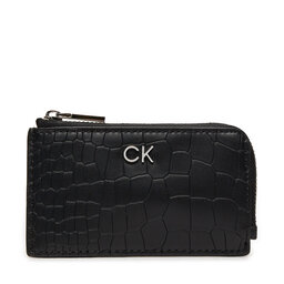 Calvin Klein Etui pentru carduri Calvin Klein Ck Daily Zip Cardholder_Croco K60K612191 Negru