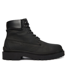 Tommy Jeans Botines planos Tommy Jeans Tjm Lace Up Boot Leather EM0EM01629 Negro