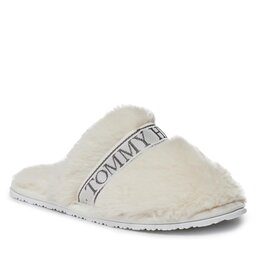 Tommy Hilfiger Пантофи Tommy Hilfiger Tommy Fur Hotel Slipper FW0FW07595 Ancient White YBH