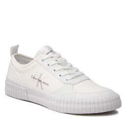 Calvin Klein Jeans Сникърси Calvin Klein Jeans Skater Vulcanized Laceup Rcotton YM0YM00414 Bright White YAF