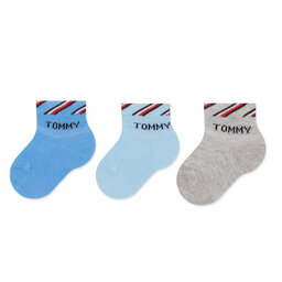 Tommy Hilfiger Zestaw 3 par wysokich skarpet dziecięcych Tommy Hilfiger 701220277 Kolorowy