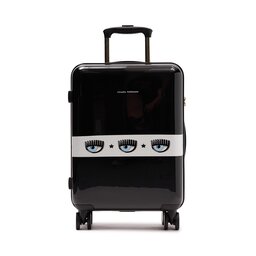 Chiara Ferragni Közepes keményfedelű bőrönd Chiara Ferragni 75SB0LA1 Nero / Black 899