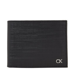 Calvin Klein Portofel pentru bărbați Calvin Klein Ck Must Trifold 10Cc W/Coin K50K510878 Ck Black Check BAX