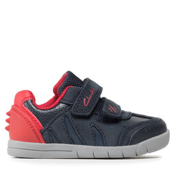 

Снікерcи Clarks Rex Play T 261614406 Navy/Red Leather, Cиній
