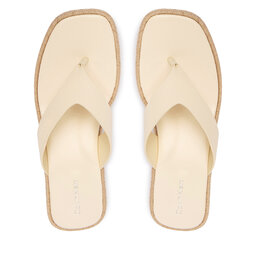 Calvin Klein Zehentrenner Calvin Klein Block Heel Espa 50 Thong Lth HW0HW02902 Beige