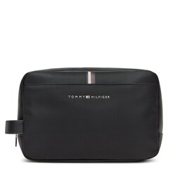 Tommy Hilfiger Pochette per cosmetici Tommy Hilfiger Th Essential Pique Washbag AM0AM11609 Black BDS