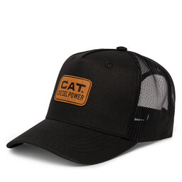 CATerpillar Шапка с козирка CATerpillar Diesel Power Leather Patch 1090049-10158 Черен