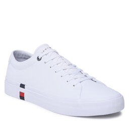 Tommy Hilfiger Sneakers Tommy Hilfiger Corporate Leather Detail Vulc FM0FM04589 White YBS