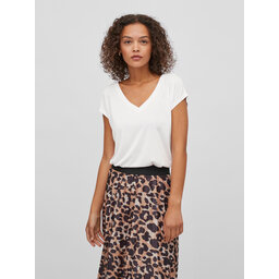 Vila Vila Camiseta Modala 14074847 Blanco Relaxed Fit