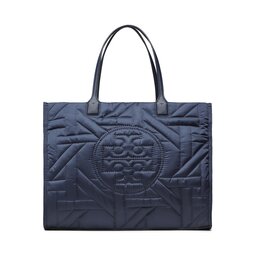 Tory Burch Дамска чанта Tory Burch Ella Basketweave Tote 140700 Royal Navy 403