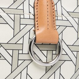 

Сумка Tory Burch Canvas Basketweave Small Tote 146547 New Ivory Basketweave 100, Зелений