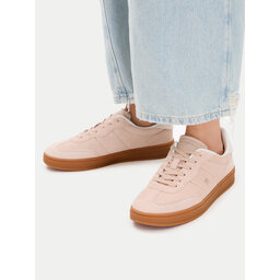 Tommy Hilfiger Sneakers Tommy Hilfiger Th Monogram Plaque Suede Trainers FW0FW09180 Rosa