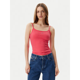 Tommy Jeans Tommy Jeans Felső Essential DW0DW20675 Rózsaszín Slim Fit