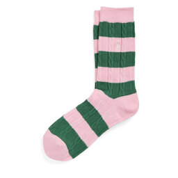 Polo Ralph Lauren Високі жіночі шкарпетки Polo Ralph Lauren Rugby Cable 455942322004 Pink