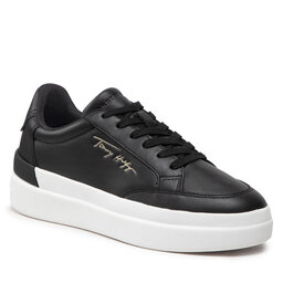 Tommy Hilfiger Sneakers Tommy Hilfiger Th Signature Leather Sneaker FW0FW06665 Black BDS