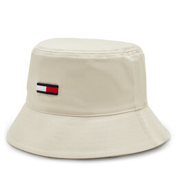 Tommy Jeans Sombrero Tommy Jeans Tjw Elongated Flag Bucket Hat AW0AW16381 Écru