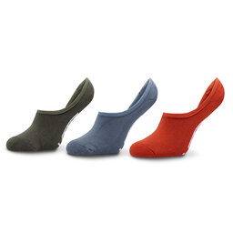 Vans Set di 3 paia di pedulini da uomo Vans Classic Super VN000XS96UA1 Dkred