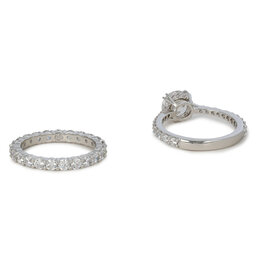 

Набір з 2 кілець Swarovski Constella 5649216 Whi/Rhs, Срібний