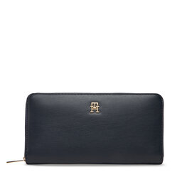 Tommy Hilfiger Didelė Moteriška Piniginė Tommy Hilfiger Th Icon Lrg Za AW0AW17744 Tamsiai mėlyna