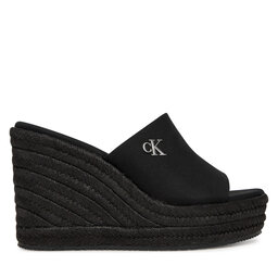 Calvin Klein Jeans Εσπαντρίγιες Calvin Klein Jeans Wedge Rope Slide Mg YW0YW01699 Μαύρο
