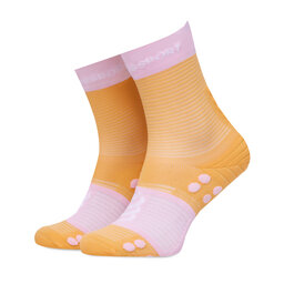 Compressport Augstas sieviešu zeķes Compressport Proracing Socks V4 XU00046B4033 Oranžs