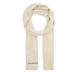Calvin Klein Jeans Зимен шал Calvin Klein Jeans Monologo Embro Knit Scarf K60K611262 Ivory YBI