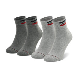 Levi's® Unisex trumpų kojinių komplektas (2 poros) Levi's® 902011001 Grey Combo