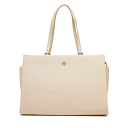 Tommy Hilfiger Bolso Tommy Hilfiger Th Legacy Tote AW0AW17197 Écru