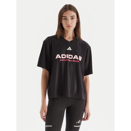 adidas adidas Поло Tiro JN2749 Чорний Loose Fit