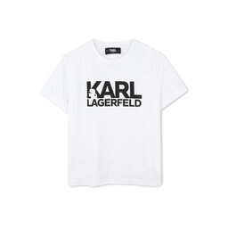 Karl Lagerfeld Kids Karl Lagerfeld Kids Marškinėliai Z30435 M Balta Regular Fit