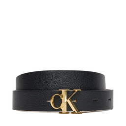 Calvin Klein Damengürtel Calvin Klein Facet Ck Buckle 25Mm Pebble Rev/ LV04F7044G Schwarz