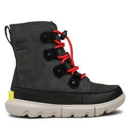 Sorel Μπότες Χιονιού Sorel Youth Sorel Explorer Lace Wp NY4897-093 Μαύρο