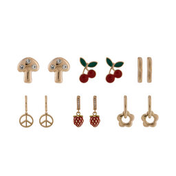 Aldo Set 6 perechi de cercei Aldo Charmiies 13994892 Auriu