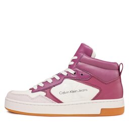 

Снікерcи Calvin Klein Jeans Basket Cupsole Mid Lth Mono YW0YW00877 Amethyst/Ghost Grey/White 0KB, Фіолетовий