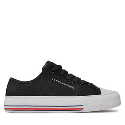 Tommy Hilfiger Plátěnky Tommy Hilfiger Low Cut Lace-Up Sneaker T3A9-33185-1687 S Černá