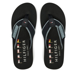 Tommy Hilfiger Σαγιονάρες Tommy Hilfiger Patch Hilfiger Beach Sandal FM0FM05435 Μαύρο