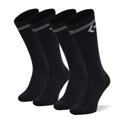 Converse Set de 2 perechi de șosete lungi pentru bărbați Converse E1025B-2020 Negru