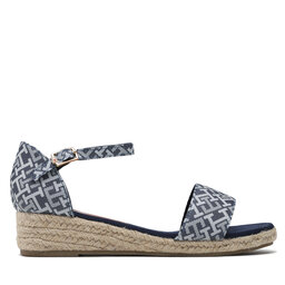 Tommy Hilfiger Espadrilky Tommy Hilfiger Rope Wedge Sandal Denim T3A7-32776-0048 S Světle modrá