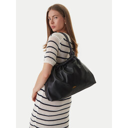 Tommy Hilfiger Handtasche Tommy Hilfiger Th Soft Leather Hobo AW0AW18376 Schwarz