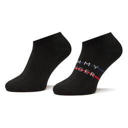 Tommy Hilfiger Súprava 2 párov členkových pánskych ponožiek Tommy Hilfiger 701222188 Black 003