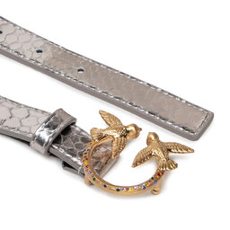 

Жіночий ремінь Pinko Love Jewel Mirror Belt H2 AI 21-22 PLT01 1H20X0 Y7GB Argentola GU9, Срібний