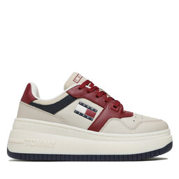 

Снікерcи Tommy Jeans Tjw Retro Basket Flatform EN0EN02429 Bleached Stone / Rouge XJS, Червоний