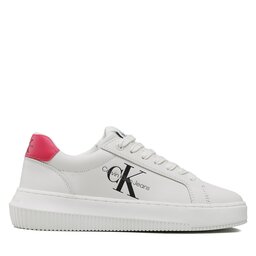 

Снікерcи Calvin Klein Jeans Chunky Cupsole Laceup Mon Lth Wn YW0YW00823 White/Raspberry Sorbet 01W, Білий