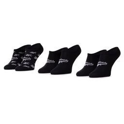 Reebok Pack de 3 pares de calcetines tobilleros Reebok Cl Fo Invisible Sock 3P GG6679 Black